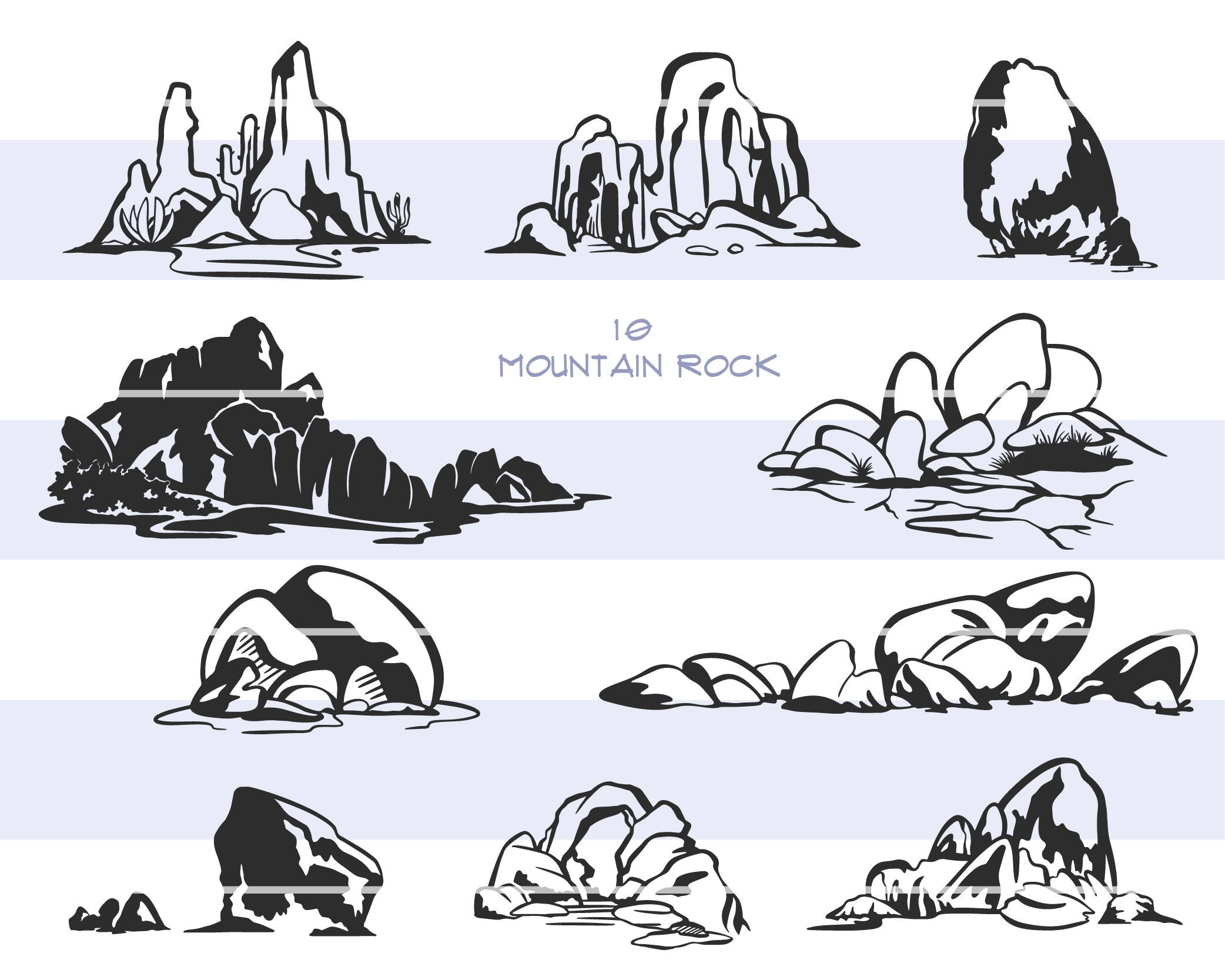 rock mountain SVG bundle, Cliff