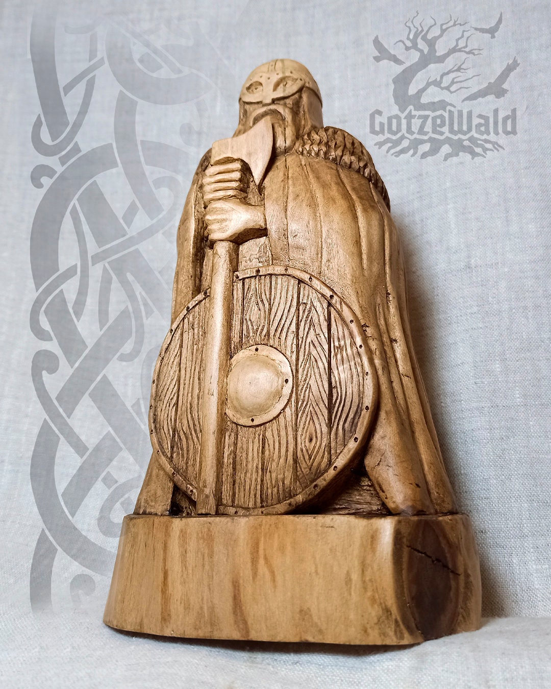 Viking wood statue norse heritage and mythology Vikings Etsy