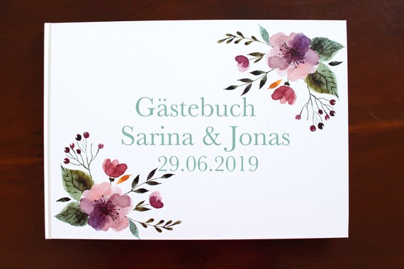 Gastebuch Hochzeit Gastebuch Personalisiert Gastebuch Blanko Etsy