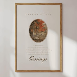 Psalmen 84: 5 Schriftkunst, rustikale christliche Dekoration (digitaler Download)