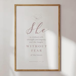 Proverbs 31 Scripture Print: Strength and Dignity (Digital Download)