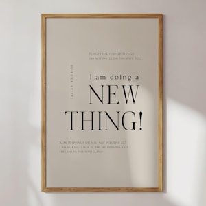 Isaiah 43:19 Wall Art I Am Doing A New Thing Wall Print I Am Making A Way Bible Verse Art Christian Home Decor Baptism Gift