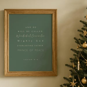 Weihnachtsbibel-Vers-Druck, Jesaja 9: 6 Schrift (Digitaler Download)