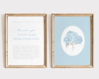 Revelation 21:4 Wall Art He Will Wipe Every Tear Comforting Bible Verse Decor