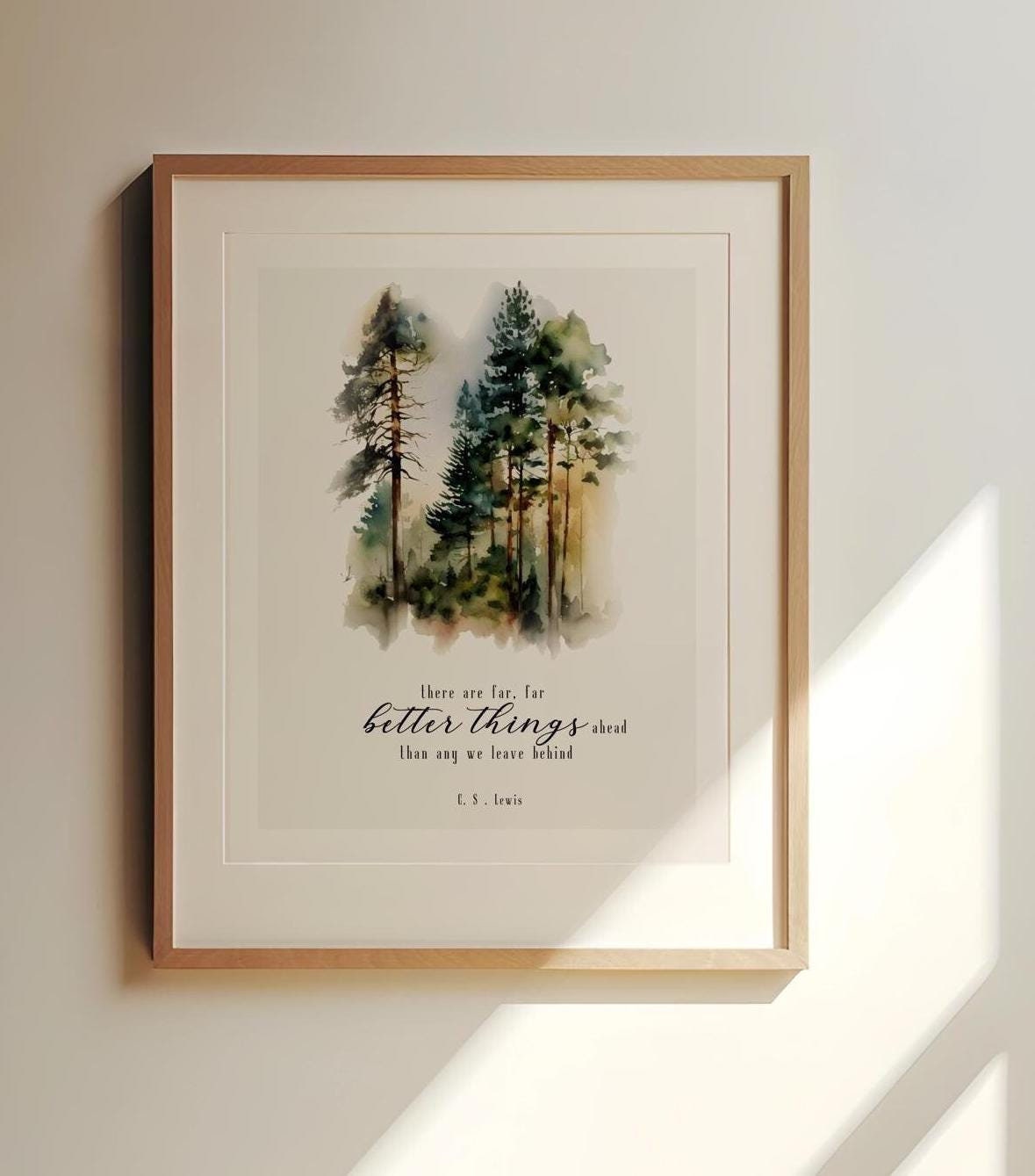 CS Lewis Quotes Better Things Are Coming Christian Inspirational Sayings Printable Aesthetic christian Wall Art