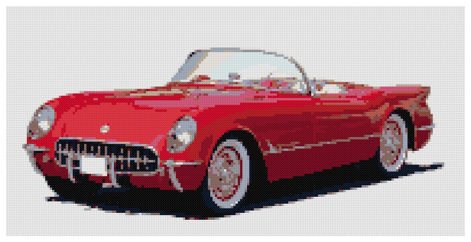 Vintage Car Without Roof. Classic Roadster. Counted Cross Etsy