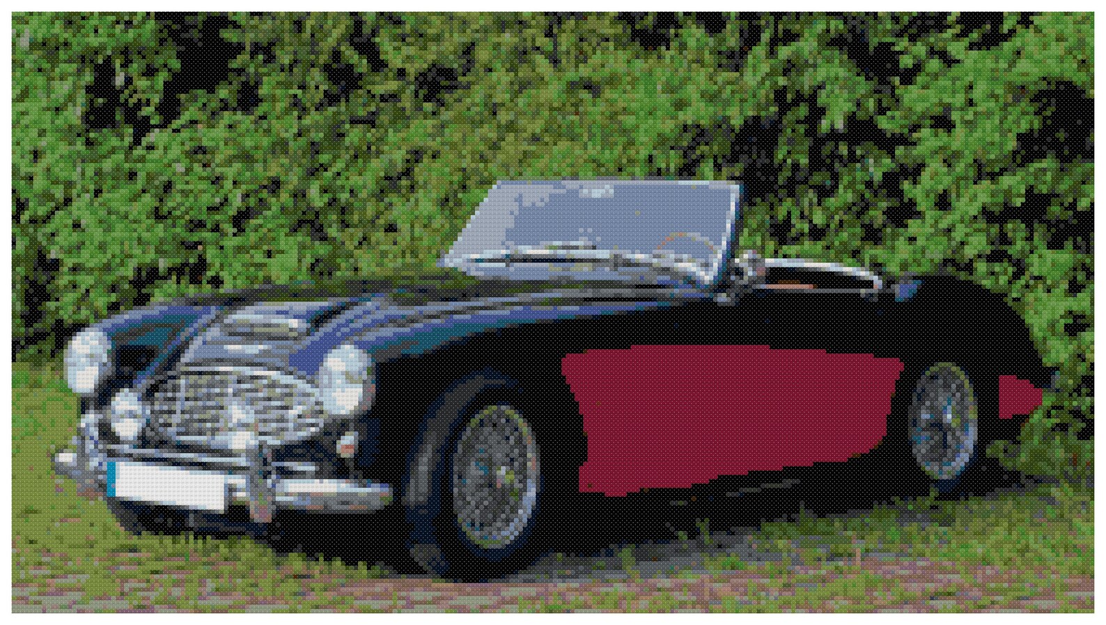 Vintage Car Without Roof. Classic Roadster. Cross Stitch Etsy