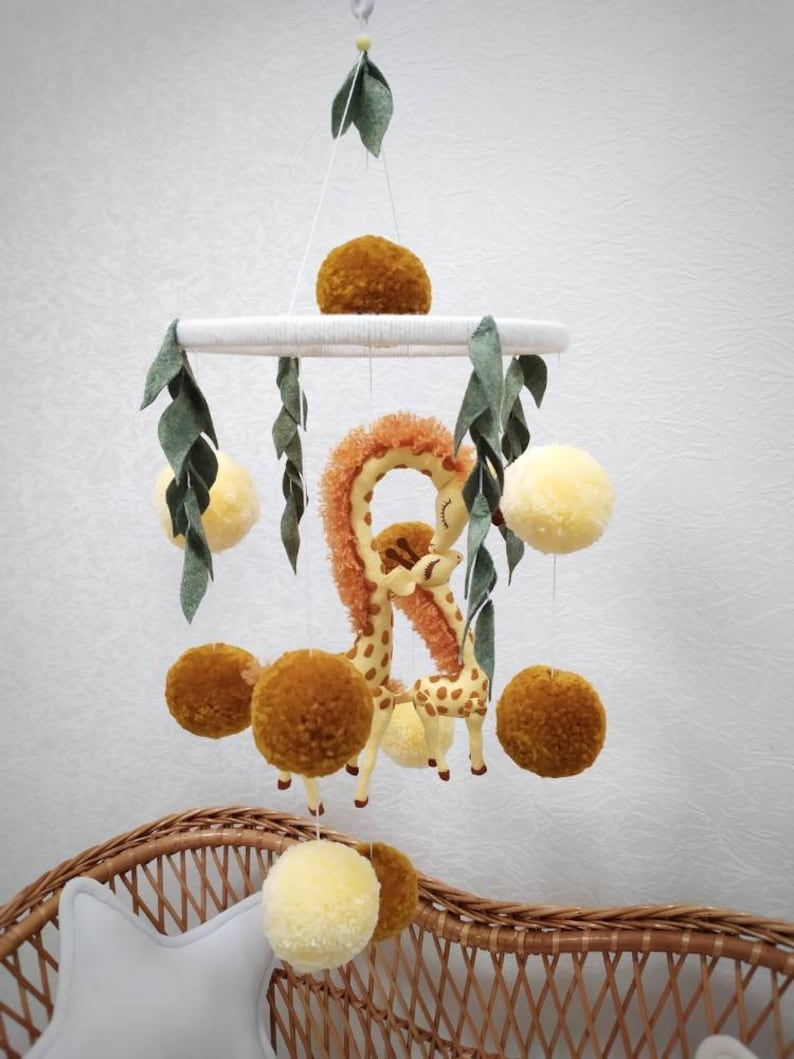 Safari baby mobile giraffe Gender Baby mobile boy Crib mobile Etsy