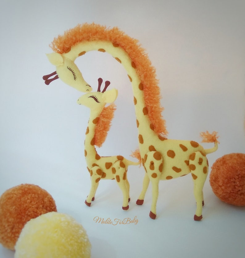 Giraffe baby mobile Safari Mustard mobile bb Nursery mobile Etsy