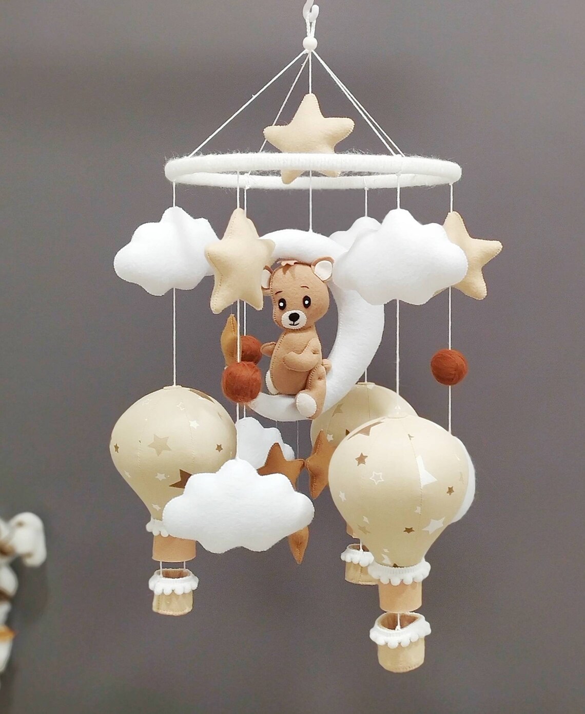 Filz Baby Mobile Junge BabyBett Mobile Bär Musical Mobile Baby Etsy