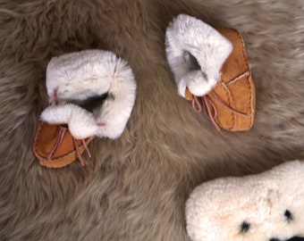 Sheepskin Baby Boots | Toddler Shoes | Fur Baby Booties | Slippers |