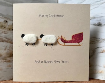 Christmas Card | Happy New Year | Sheep Card | Personalised Card | Family Xmas | Personalised