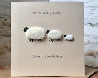 Baby Shower Card | Mum to be | Expecting Card | Parents to be | You're Pregnant Card | Congratulations on Pregnancy Card |