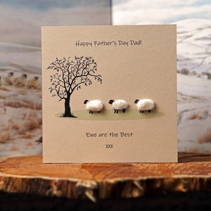 Tarjeta del Día del Padre / Tarjeta del Padre / Tarjeta de Oveja / Hecha a Mano /