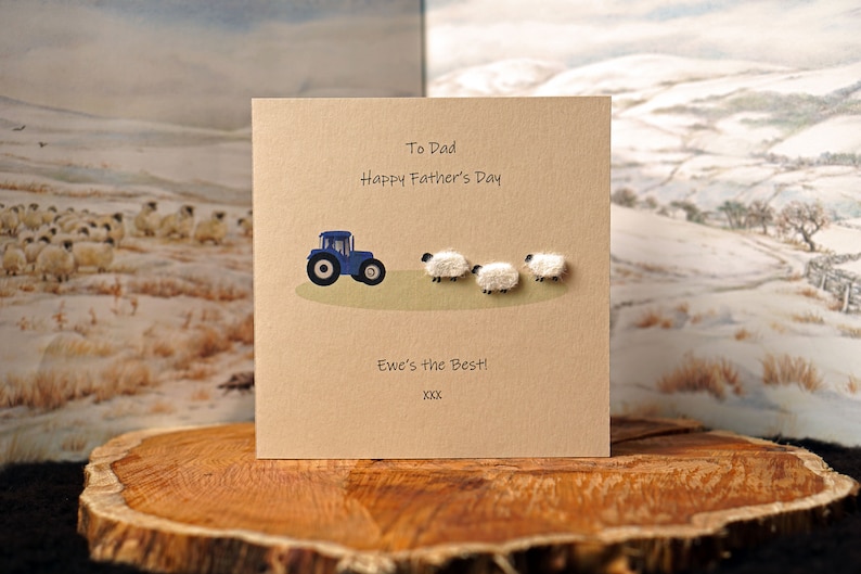 Fathers Day Card Father's Card Sheep Card Handmade image 1