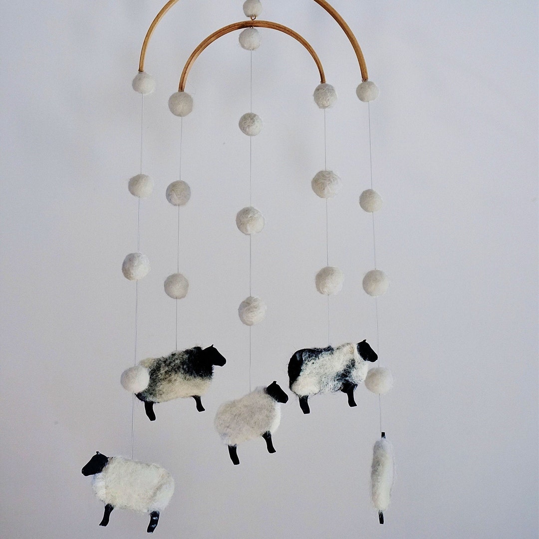 Baby Mobile Sheep | Scandi Nursery Decor | Cot Mobile | Crib Mobile ...