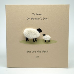 Mother's Day Card Ewe are the best x Mum card Personalised Card image 2