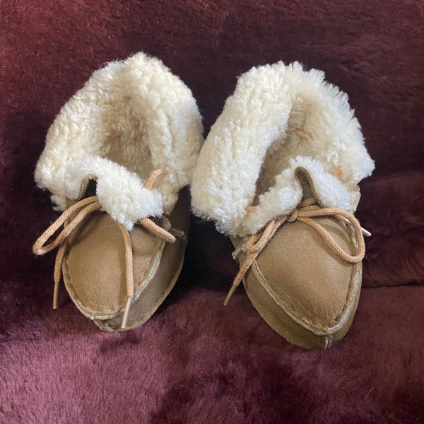 Sheepskin Baby Boots | Toddler Shoes | Fur Baby Booties | Slippers | 6 -9 months