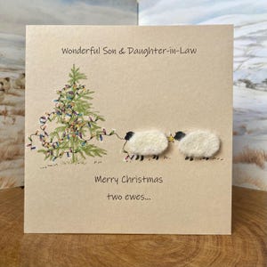 Biglietto di Natale per figlio e nuora / Meraviglioso biglietto di Natale per figlio / Personalizzato / Per entrambi
