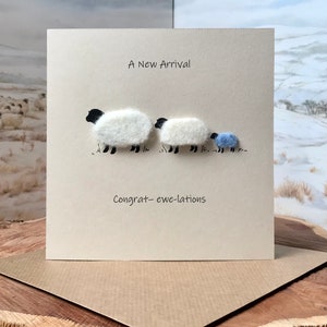 New Baby Boy Card New Arrival Card Personalised New Baby Card New Parents Card New Grandparents Card image 1