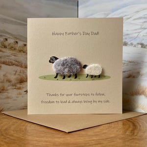 Vatertagskarte | Spezielle Dad Karte | Handgemachtes Andenken | Schaf Karte | Geschenke für Papa | Schrullige Papa-Tageskarten | Vatertag vom Sohn/Tochter