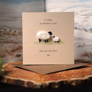 Mother's Day Card Ewe are the best x Mum card Personalised Card image 1