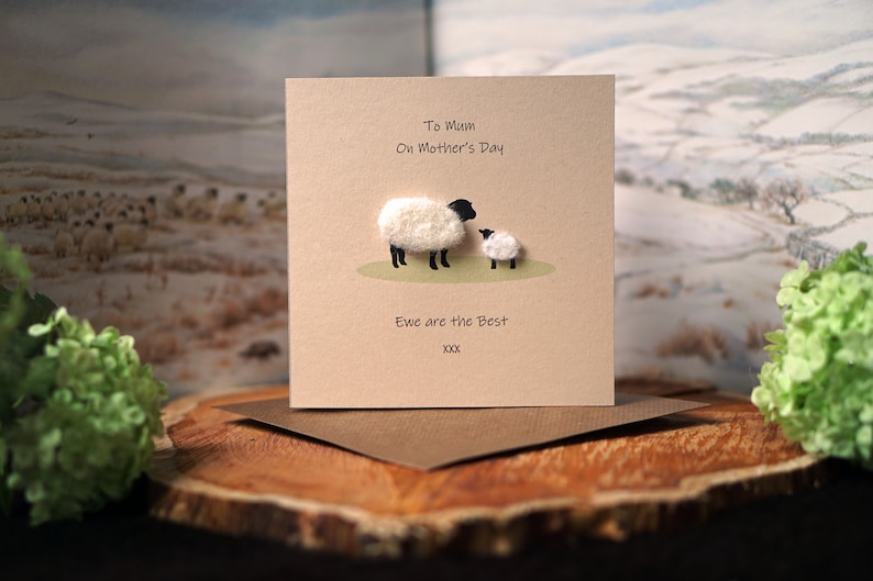 Mother's Day Card Ewe are the best x Mum card Personalised Card image 1