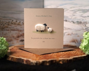 Mother's Day Card | So Grateful for a Mum Like Ewe | Mum card | Personalised Card