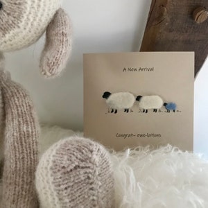 New Baby Boy Card New Arrival Card Personalised New Baby Card New Parents Card New Grandparents Card image 3