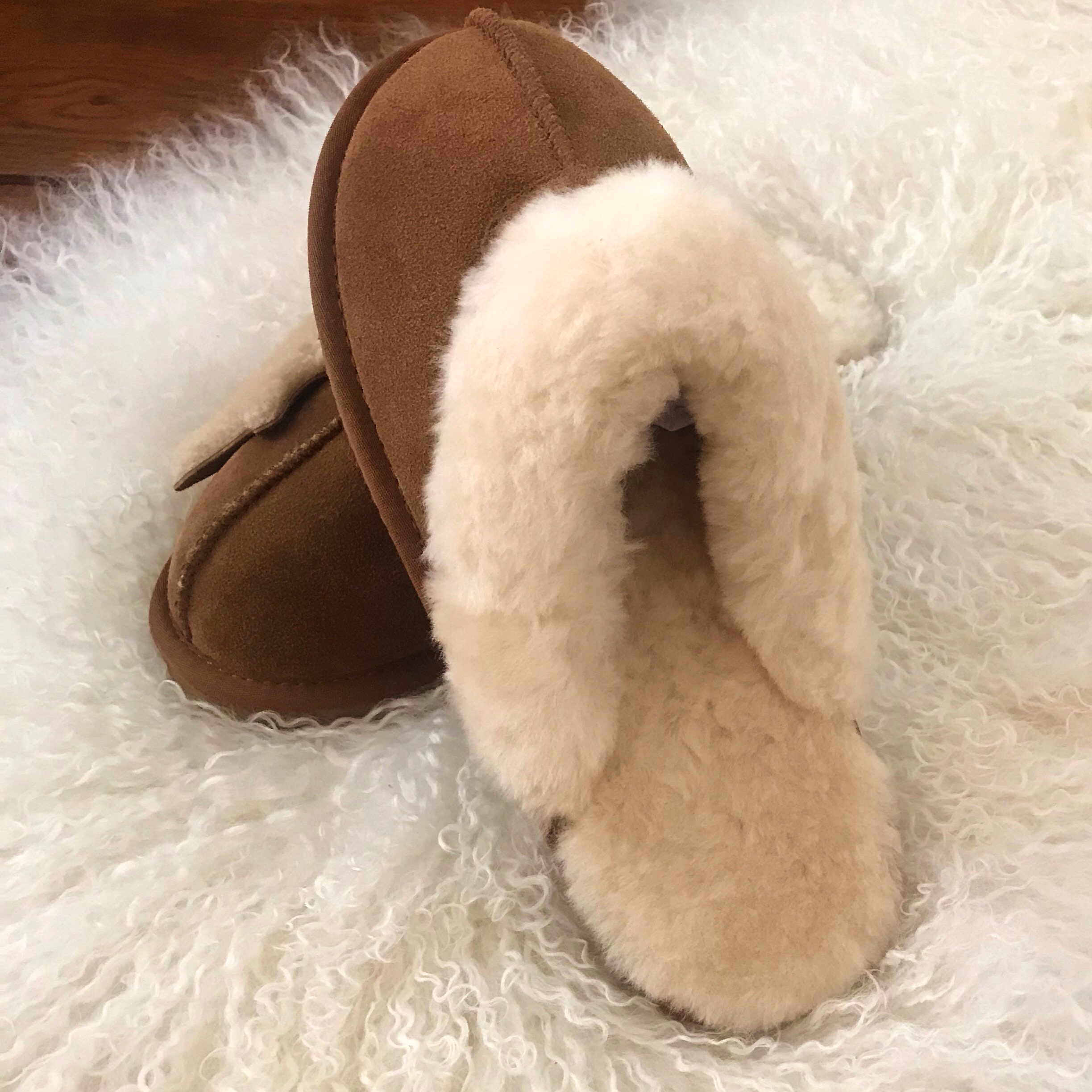 Sheepskin Slippers Sheepskin Mules Ladies Slippers Fur - Etsy UK