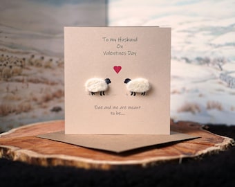 Carte Saint-Valentin pour mari | moutons | Carte d'amour