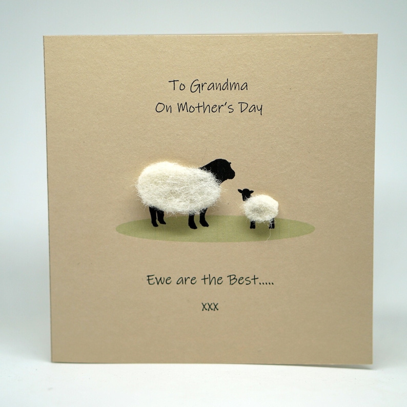 Grandma Mother's Day Card Mothering Sunday Card Sheep Card image 2