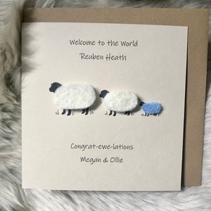 New Baby Boy Card New Arrival Card Personalised New Baby Card New Parents Card New Grandparents Card image 8