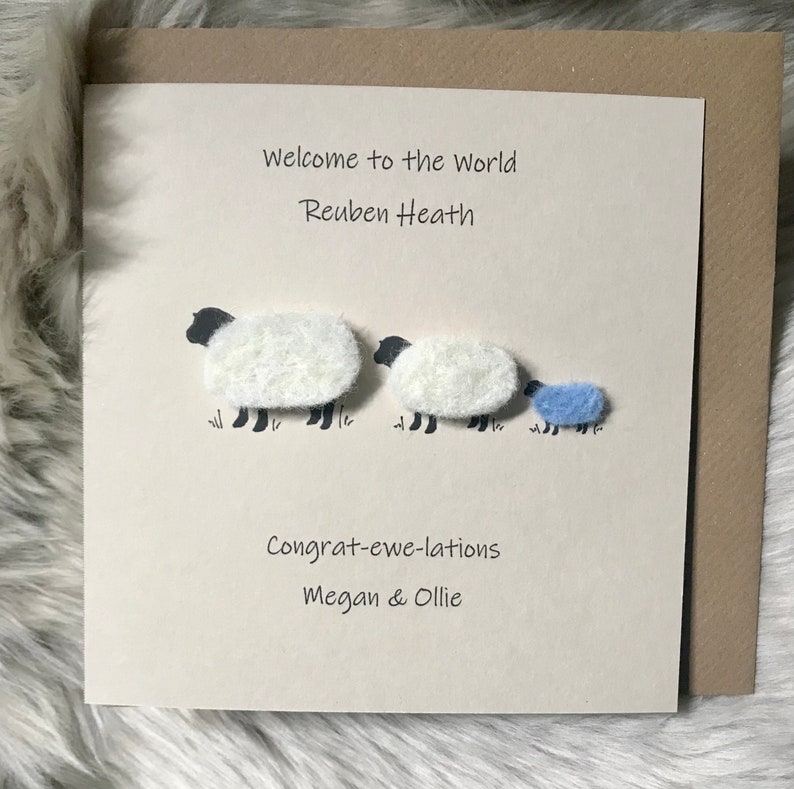 New Baby Boy Card New Arrival Card Personalised New Baby Card New Parents Card New Grandparents Card image 8