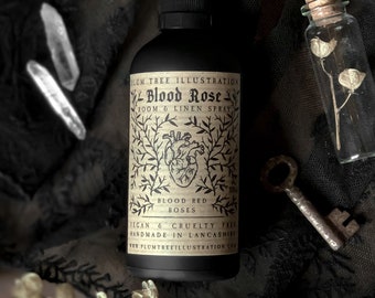 Blood Rose Room Spray - Vegan, cruelty free, Gothic, witchy, spooky, valentines, sustainable, dark academia, witchcore, goth, halloween