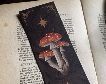 Mushrooms Bookmark | Dark academia bookmarks | Spooky | Recycled | Potion | Goblincore | Gothic | Witchcore | RPG | Fantasy | Halloween
