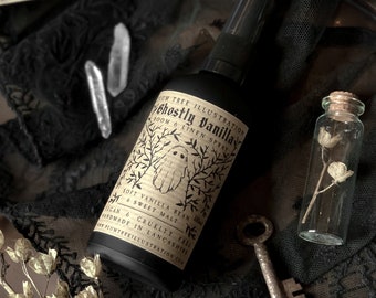 Vaporisateur d'ambiance Ghostly Vanilla - Gothique, fantômes, witchy, effrayant, halloween, écologique, durable, dark academia, witchcore, végétalien, sans cruauté envers les animaux