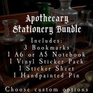 Apothecary Stationery Bundle - Magical Stationery Set | Witchy stationery | Dark academia stationery | Goblincore | Fantasy | RPG | Gothic
