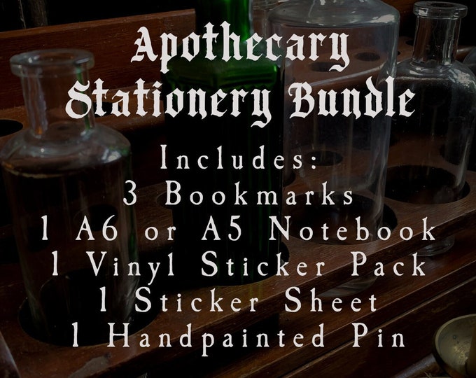Apothecary Stationery Bundle - Magical Stationery Set | Witchy stationery | Dark academia stationery | Goblincore | Fantasy | RPG | Gothic