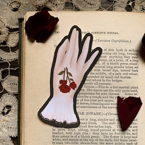 Victorian Glove Vinyl Sticker - Gothic stickers | Dark academia stickers | bookish stickers | victorian stickers | victoriana | goth
