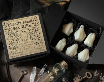 Ghostly Vanilla Soy Wax Melts - Gothic Wax Melts, Gespenst, Gespenster, Witchy, Spooky, Halloween, Soja, Eco, nachhaltig, Dark Academia, Witchcore