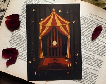 Fortune Teller’s Tent Postcard - | Witchy Postcard | Dark academia | Witch | Postcard print |  Eco postcard | Goth postcard |  Recycled