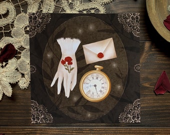 Victorian Parlour Art Print | Gothic art prints | dark academia art print | Wall decor | Goth wall decor | Spooky art | Gallery wall | matte