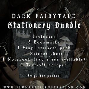 Dark Fairytale Stationery Bundle | Magical Stationery Set | Witchy | Dark academia | Goblincore | Fantasy | RPG | Gothic | Knightcore