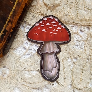 Mushroom Vinyl Sticker - Autumn Sticker | Halloween sticker | Dark academia | Cottagecore Sticker