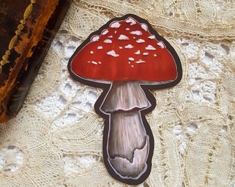 Mushroom Vinyl Sticker - Autumn Sticker | Halloween sticker | Dark academia | Cottagecore Sticker
