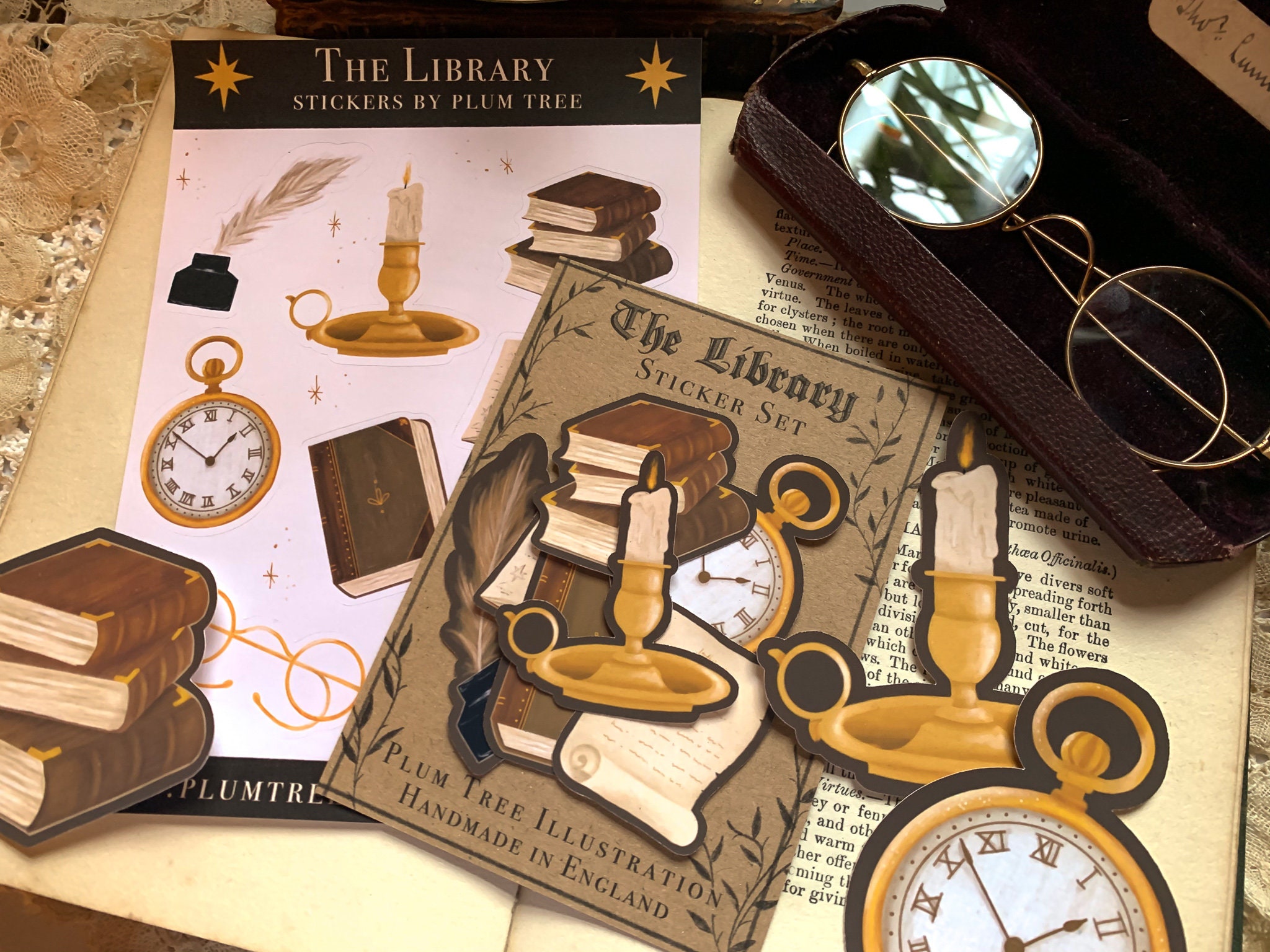 Library Theme Sticker Pack Papercraft Craft Supplies & Tools Paper, Party & Kids Stationery ...