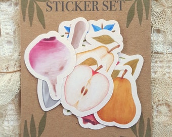 Kitchen Garden Sticker Pack | Cottagecore stickers | Sticker set | Nature stickers
