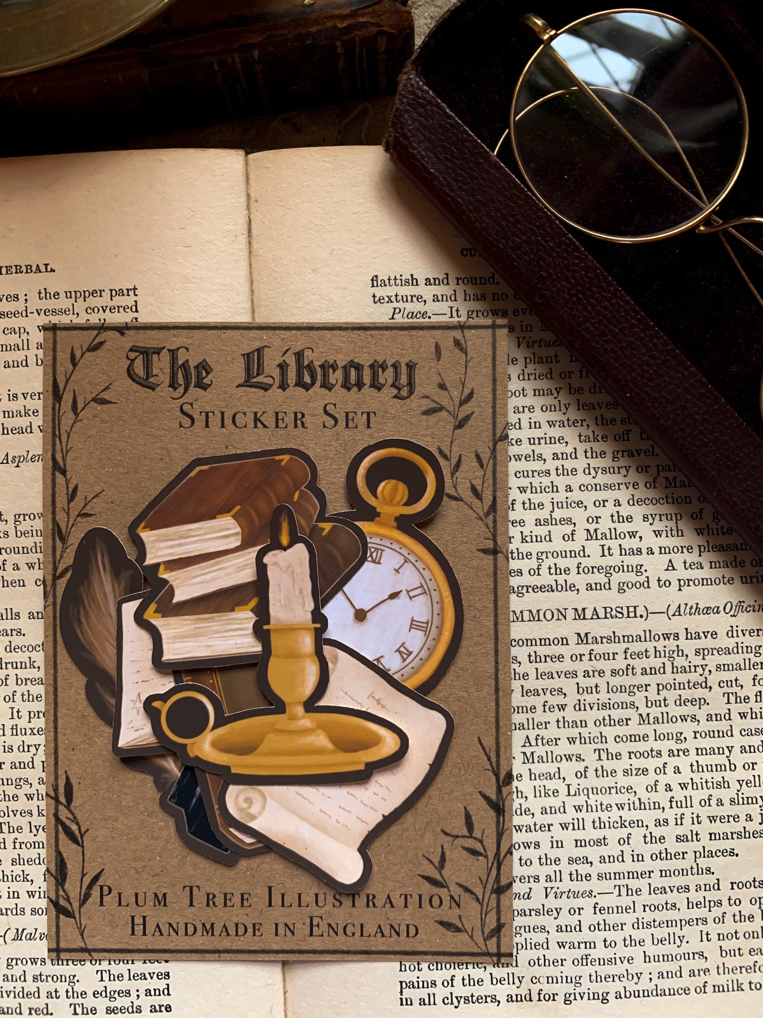 Library Sticker Set | Dark Academia Stickers | Bookish Sticker ...