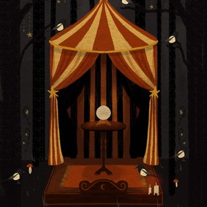 Stampa illustrazione tenda indovino - Matte Art Print, A5, A6